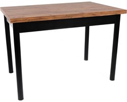 Polo Uitschuifbare eettafel | 100% MELAMINE | Walnoot, Zwart
