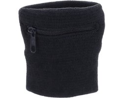 Pols Portemonnee met Rits - Zweetbandje - Zwart - 8,5x9,5 cm