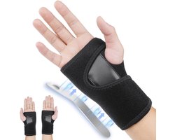 Polssteun, verstelbare polsband, polskanaal compressiespalk, verlicht polspijn, verstuikingen, peesontsteking en gewrichtspijn, ademende polssteun biedt ondersteuning aan de pols (rechts)