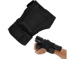 Polszaklamphouder - Zaklamp Houder - Universeel - Zwart - Outdoor - Duiklamp Accessoire - Met Handschoen - Duiklamp Houder - Geschikt voor Diverse Modellen - Zwart.