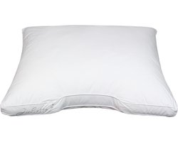 Polydaun Juliette hoofdkussen - ergonomisch - GRS gerecyclede Fiberdaun vulling – 800 gram -65x55x5/0 cm