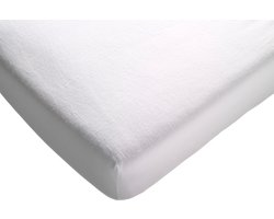 Polydaun - molton hoeslaken - topmatras split - splittopper - 160x200 cm - wit