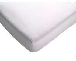Polydaun - molton hoeslaken - topmatras - topper matras - 140x200 cm - wit