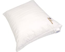 Polydaun Waldkrone Königshof hoofdkussen - katoenen tijk - GRS gerecyclede Comfort-O-Bol vulling - 900 gram - navulbaar - 60x50x10/0 cm