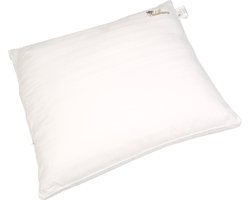 Polydaun Waldkrone Steinbergerhof hoofdkussen - katoenen tijk - GRS gerecyclede Comfort-O-Bol vulling - 850 gram - navulbaar - 65x55x5 cm