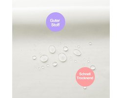 Polyester Douchegordijn 90 cm Breed in Crème Kleur - Waterdicht, Schimmelbestendig en Duurzaam