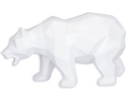 Polyresin beeld - Witte beer - Polygon Veelhoek figuratief - 14,1 cm hoog