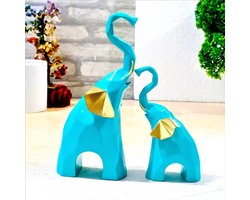Polyresin standbeeld olifant decoratief pronkstuk voor woonkamer interieur wanddecoratie geschenk Diwali