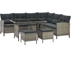 Polyrotan Loungeset - Manacor - Grijs