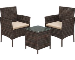 Polyrotan Tuinmeubelsets Voor Balkon, Terras En Achtertuin - Bruin En Taupe Serre Pe Rieten Meubels