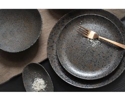 Pomax Basalt ovaal bord - set van 4