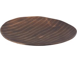 Pomax Be chic - dienblad- D36xH3 cm - aluminium gebeiteld - brons - S