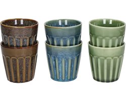 Pomax - Bekers 'Rialto' (Set van 6, Multicolor)