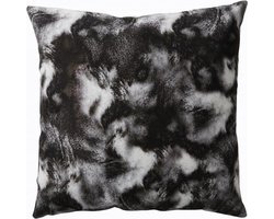 Pomax - BOREAL - Sierkussen - zwart / wit - 45x45 cm