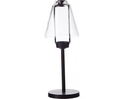 Pomax - Cabane - Theelichthouder op voet - Metaal & Glas - Waxinelichthouder - 11x11x27,5 cm