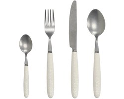 Pomax Cezanne bestekset 16-delig porselein gebroken wit