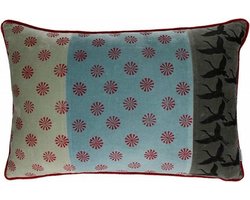 Pomax - Kimono fluwelen Sierkussen Kussen - Molentje & Flamingo - 40 x 60 cm