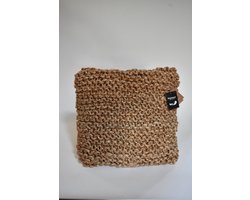 Pomax - Kussen - Jute - Naturel - Sierkussen - Pomax 45x45 cm