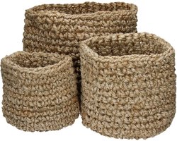 pomax nourio jute manden set van 3