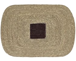 Pomax Quadri placemat zeegras 50x35cm chocolade