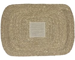 Pomax Quadri placemat zeegras 50x35cm havermout