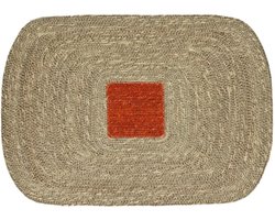 Pomax Quadri placemat zeegras 50x35cm safraan