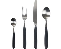 Pomax Renoir bestekset set van 16 handvat hars zwart