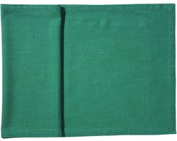 Pomax - Tafelloper - 100% katoen / 300 gram - Turquoise - Stone washed - 40 X 140 cm