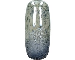 Pomax - Vaas - Grijs / wit / transparant - ø 15,5 x 35 cm hoog.