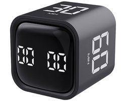 Pomodoro Techniek Timer - Digitale Kubustimer - Pomodoro Timer - Zwaartekrachtsensor -Digitale afteltimer - Roterende kubustimer - Pomodoro - Kookwekker - Studietimer - Stopwatch - Aftelklok - Zwarte timer