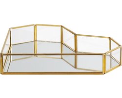 PONTIVY - Dienblad - Goud - Glas