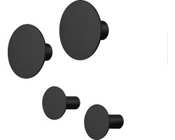 Ponto Wandhaken Black | Zwart | Polystone