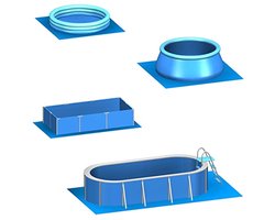 Poolmat 11.2 m² - 48 EVA schuim matten 50x50 voor buitengebruik - Onderlegmatten voor zwembaden