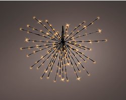 Poolster kerstverlichting met 72 LED lampjes - Ø 45 cm - Ook geschikt voor buiten - Warm Wit licht - Met stekker - Kerstdecoratie