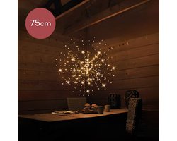 Poolster koper met 144 micro LED lampjes - super warm wit - Ø 75CM