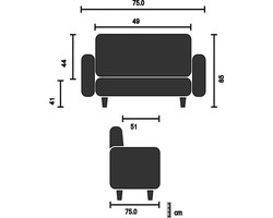 POOLY - Lounge stoel Wit