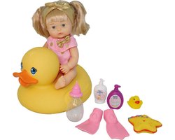 Pop met badeend en accessoires - Baby Nena.