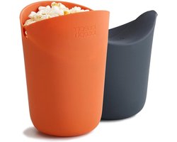 Popcorn Maker 2-Stuk Set Oranje-Grijs - Joseph Joseph 45018 popcorn bowl