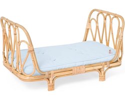 Poppenbed - Rotan - Inclusief matrasje***