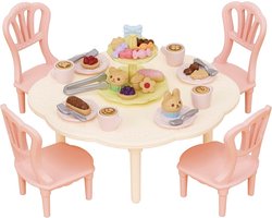 Poppenhuis Meubels - Koffietafel Set met 35 Accessoires voor Speelfiguren
