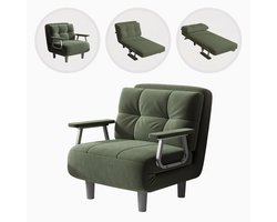 Populaire Lounge Stoel/bed | Corduroy Vouwbare Slaapbank 82x68x65 cm | Comfortabel met Hoofdsteun | Gemakkelijk Schoon te Maken | Voor Woonkamer & Cadeau