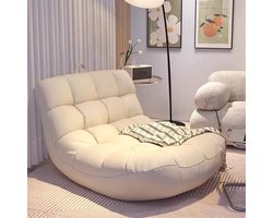 Populaire zitzakbank perfect om op te liggen of te slapen een kleine bank voor de slaapkamer of het balkon eenpersoonsbank wit