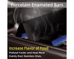 Porselein Staal Flavorizer Bars Vervangende Onderdelen 7636 - Voor Weber Spirit 300 Serie Gasgrills - Heavy Duty