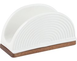 Porseleinen acacia servet houder