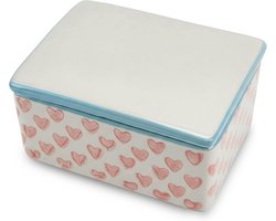 Porseleinen botervloot met deksel voor 250g boter in diverse designs