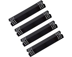 Porseleinen hitteplaat set van 4 stuks, hittebescherming, branderafdekking en smaakbar voor diverse barbecues en grillmodellen