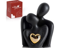 Porseleinen liefdesbeeldje - Romantische sculptuur - Slaapkamerdecoratie - Bruiloftscadeau - Voor Valentijnsdag - Luxe en elegante uitstraling