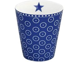 Porseleinen Mok - Kopje met stip - Koffie en Thee - Vaatwasserbestendig - 330 ml - Blauw
