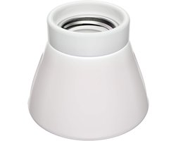 Porseleinen Plafondlamp - Wandhouder Armatuur - Binnen Verlichting - Hoogglans Geglazuurd - 72x60 mm - Glanzend Wit
