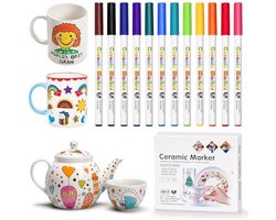 Porseleinen stiften, vaatwasmachinebestendig, 12 kleuren glasverfstiften, vaatwasmachinebestendig, waterdichte acrylmarkers, keramiek, beschilderset voor porselein en glas
